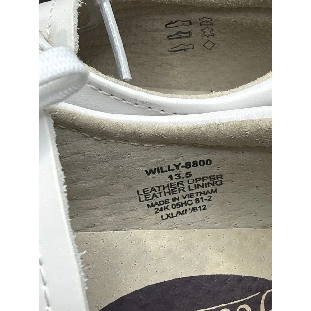 Footmates Willy Oxford Boys 13.5 White Leather Lace Up Classic Preppy EUC